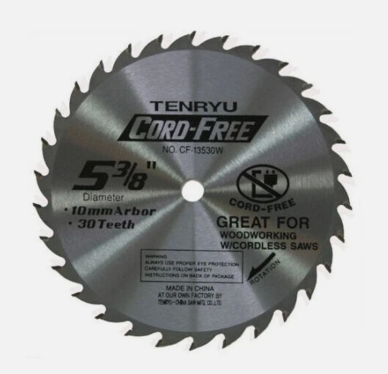 5-3/8" X 30T CARBIDE TIPPED WOOD BLADE - TENRYU