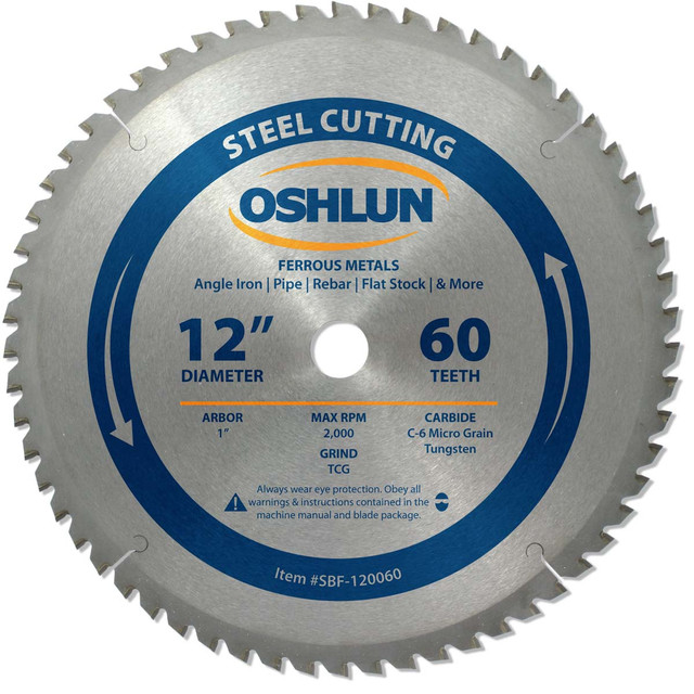 12" X 60T STEEL CUTTING BLADE - OSHLUN