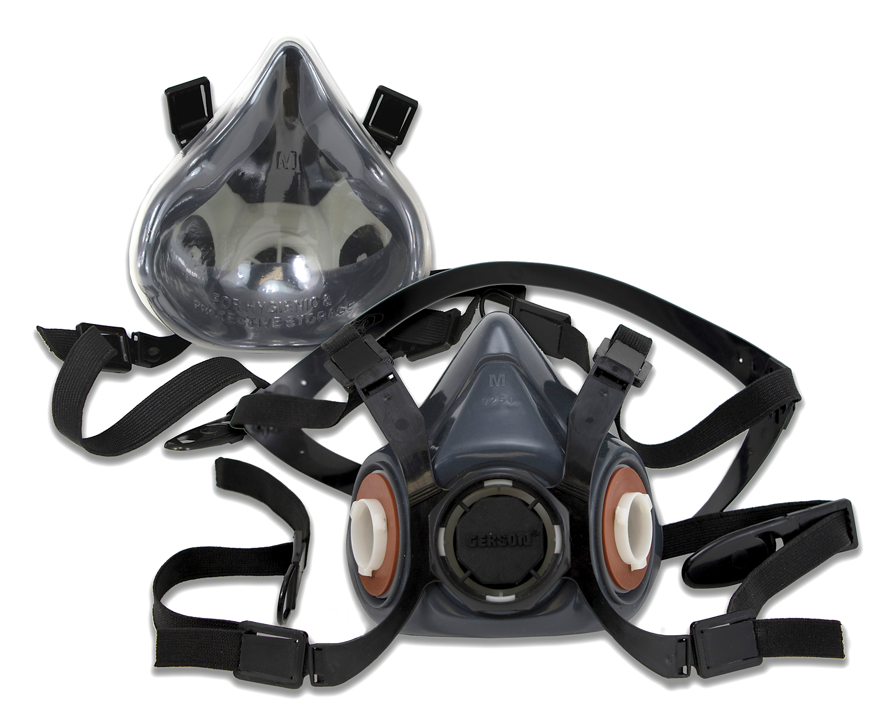 SILICONE HALF MASK RESPIRATOR - DUAL CARTRIDGE - GERSON